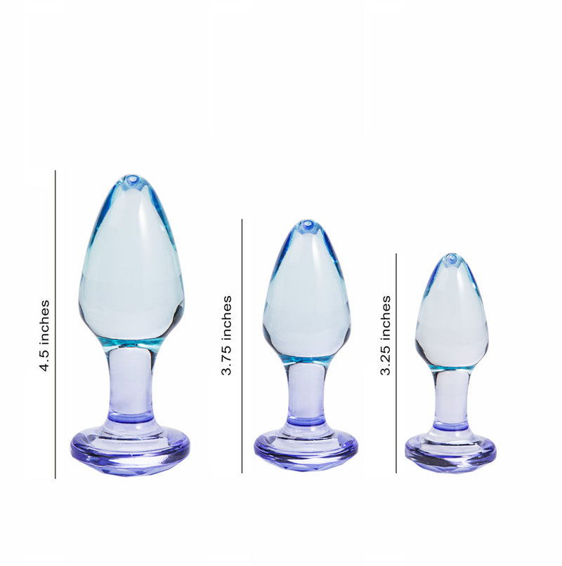 Butties 3-Piece Acrylic Anal Trainer Butt Plug Set