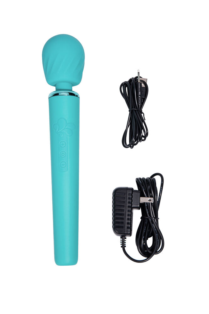 NALA 10-Function Touch Tempo Plug & Play Fiercely Powerful Wand Blue (Jaguar Power)