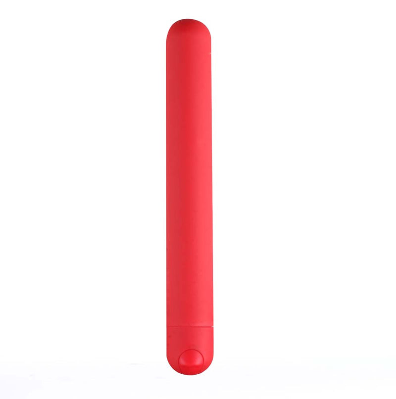 ABBIE USB Rechargeable X-Long Super Charged Bullet Red