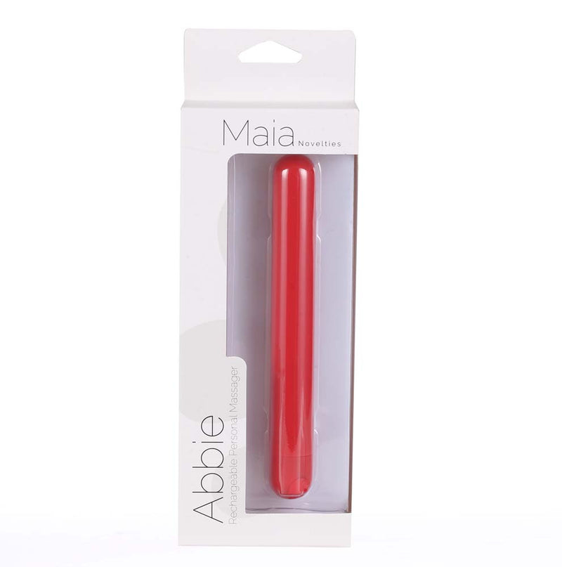 ABBIE USB Rechargeable X-Long Super Charged Bullet Red