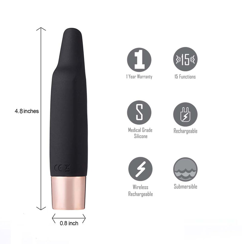 ASPEN 15-Function Rechargeable Wireless Flickering Tip Vibrator