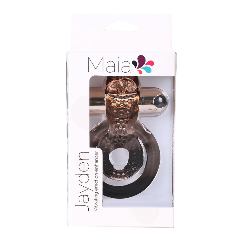 JAYDEN USB Rechargeable Vibrating Erection Enhancer Ring ROSE GOLD
