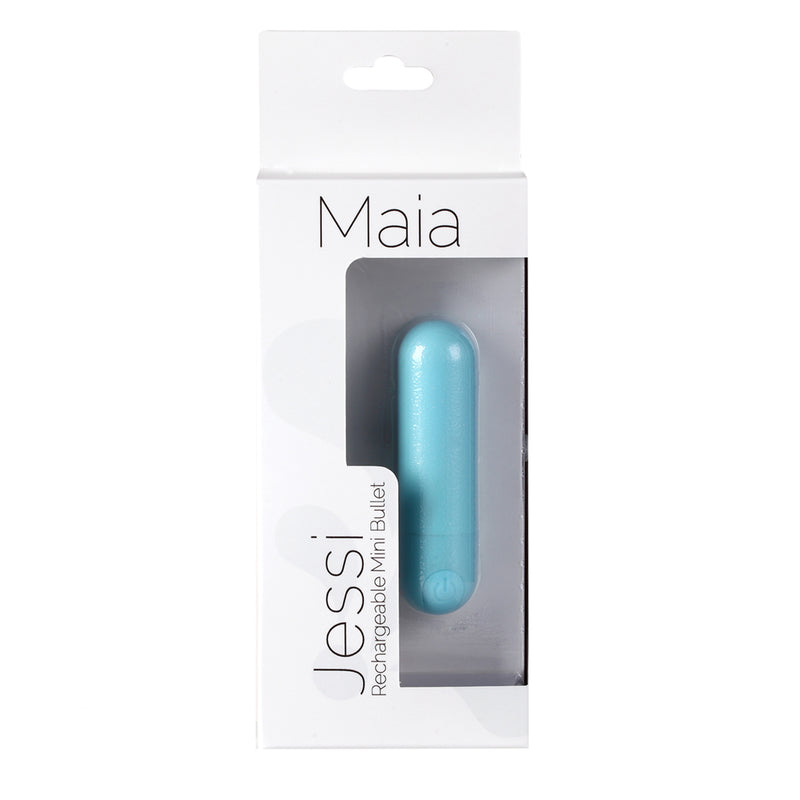 JESSI USB Rechargeable Super Charged Mini Bullet Teal Blue
