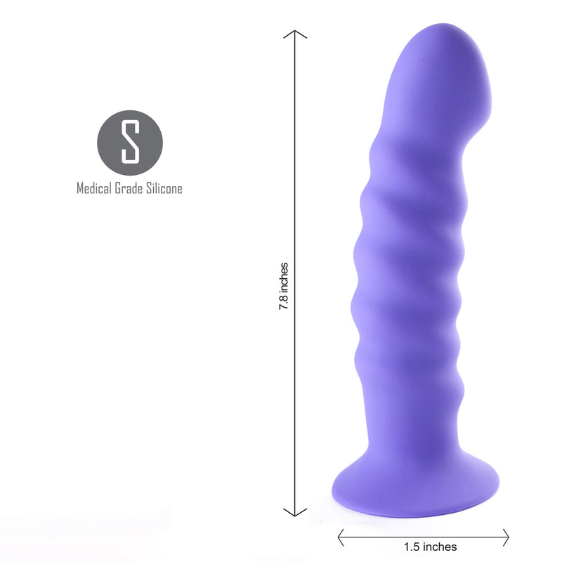 KENDALL Silicone Dong Swirled Satin Finish - NEON PURPLE