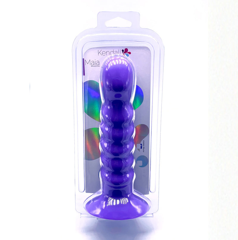KENDALL Silicone Dong Swirled Satin Finish - NEON PURPLE