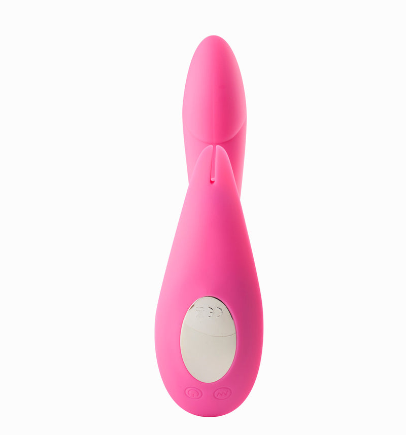 LEAH USB Rechargeable Silicone 10-Function Rabbit Vibrator Pink