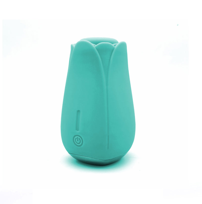 TULIP PRO 15-Function Silicone Suction Toy with Wireless Charge Teal Blue