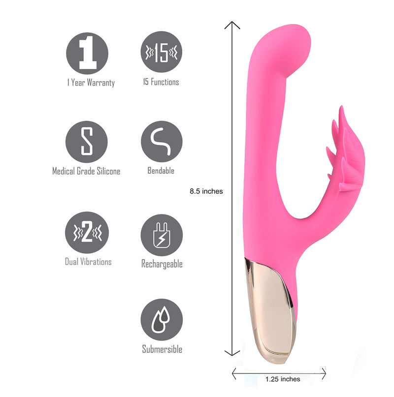 MAUI DUAL MOTORS G-SPOT POT LEAF VIBRATOR RECHARGEABLE 420 Series