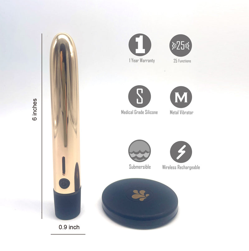 SELINA QI Charge Wireless Metallic Vibrator