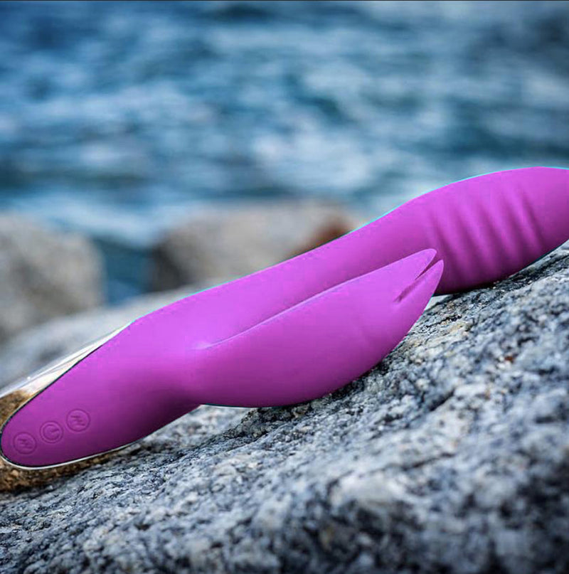 SKYLER USB Rechargeable Silicone Bendable Rabbit PURPLE