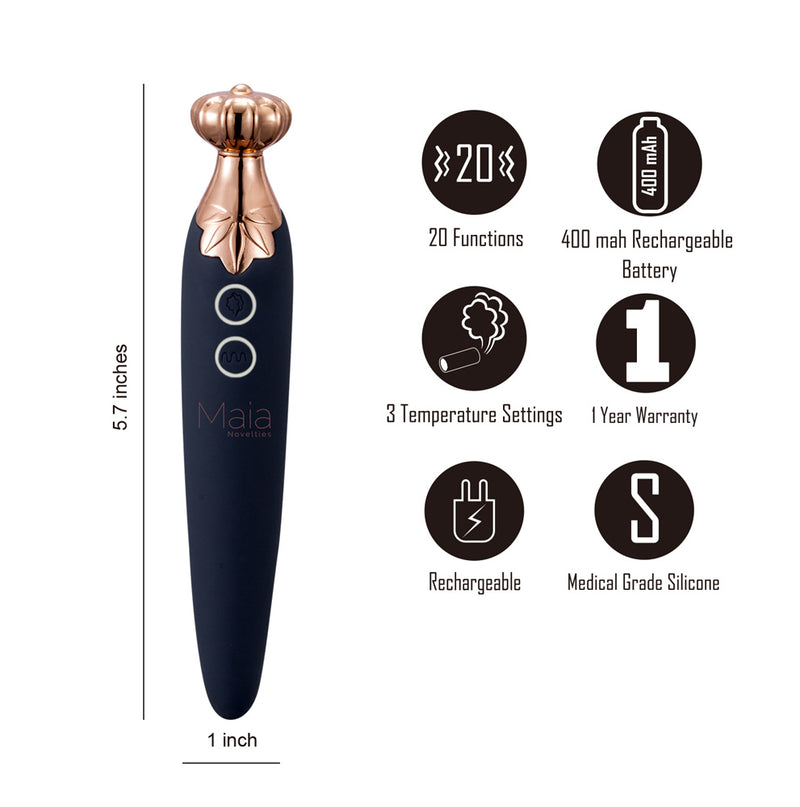 VAPORATOR Silicone Vibrator Black 420 Series