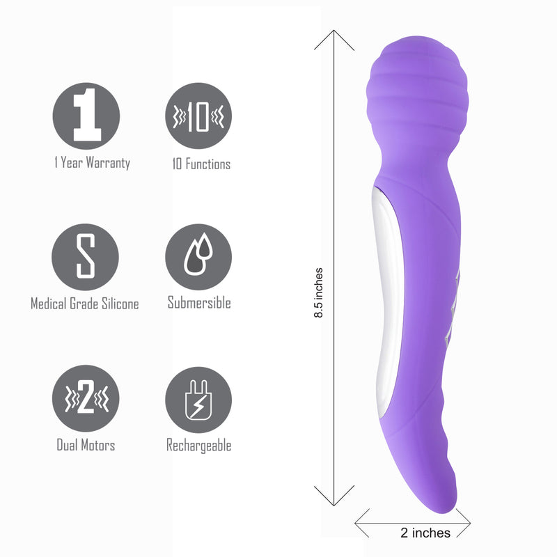 ZOE Twisty USB Rechargeable Dual Vibrating Pleasure Wand