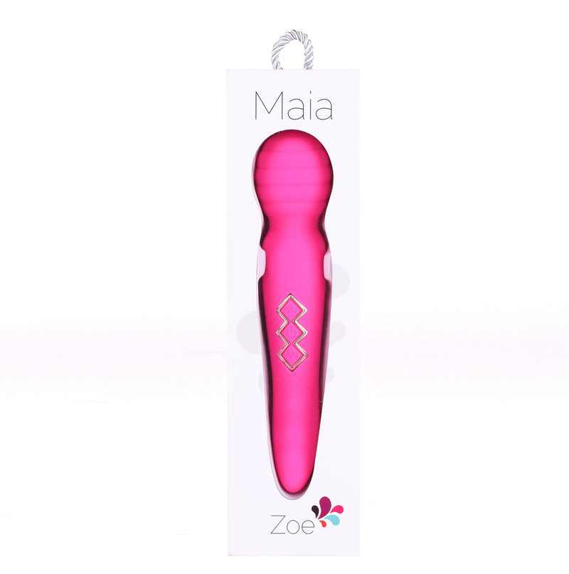 ZOE Twisty USB Rechargeable Dual Vibrating Pleasure Wand HOT PINK