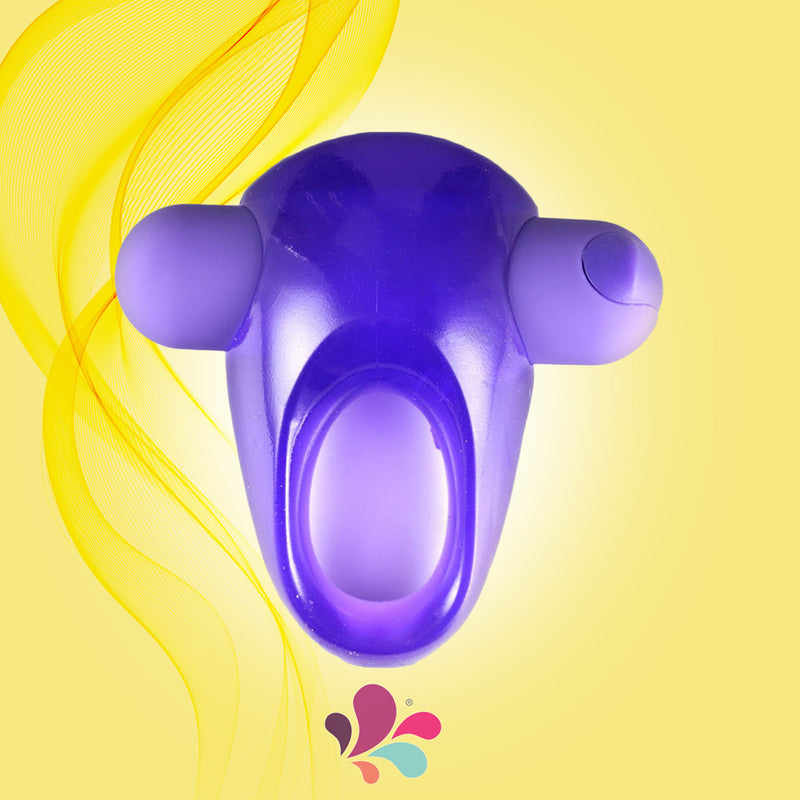 Casey USB Rechargeable Vibrating Erection Enhancer Ring Purple