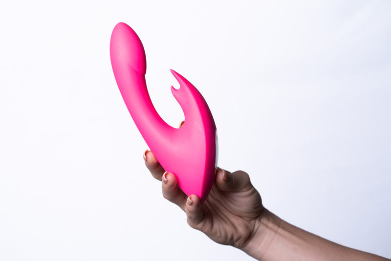 LEAH USB Rechargeable Silicone 10-Function Rabbit Vibrator Pink