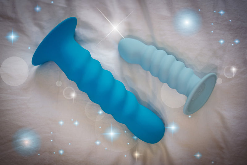 PARIS 6-Inch Silicone Ribbed Dong Blue